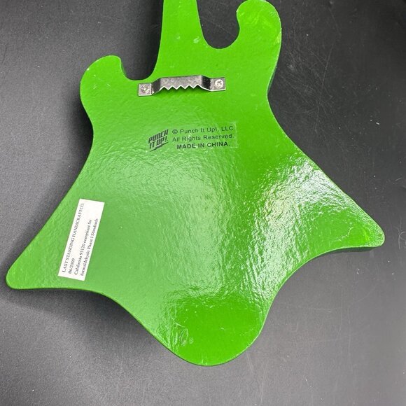 Punchgear Green Guitar Wall Hook Rock Music Decor Kids Handcrafted - Picture 4 of 16